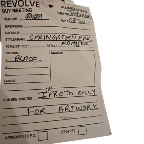 X by NBD Runway Sample Springsteen Romper in Black NEW Sample Size 4 - Picture 2 of 5